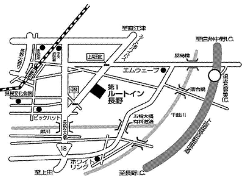 Hotel Route-Inn Dai-Ichi Нагано Экстерьер фото